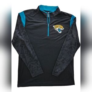 Jacksonville Jaguars Fanatics 1/4 Zip Performace Pullover Mens Large EUC